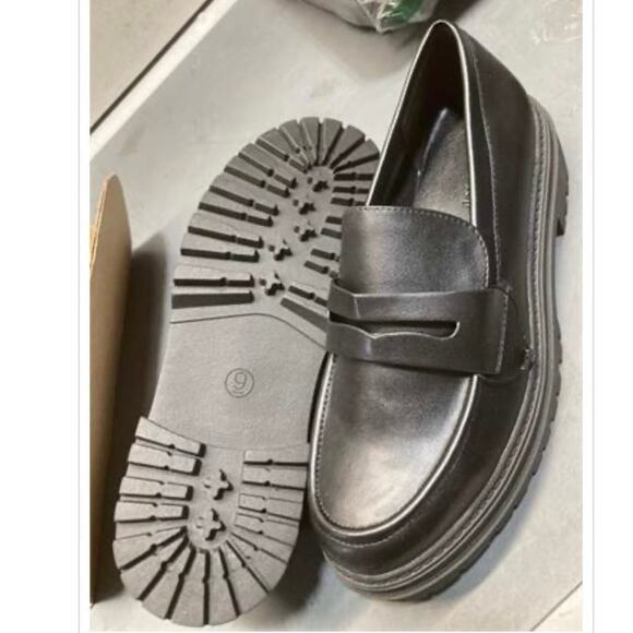 NWT The Drop Women's Ryan Lug Sole Slip On Penny Loafer Black 9 Preppy Boho New - Picture 9 of 9